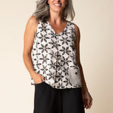 Amalfi Floral Pleated Tank - Travel Material