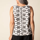 Amalfi Floral Pleated Tank - Travel Material