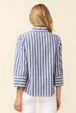 Palm Beach Stripe Pullover - Indigo