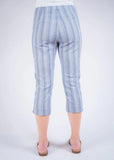 21.5" Denim Stripe Thinny Capri