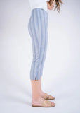 21.5" Denim Stripe Thinny Capri