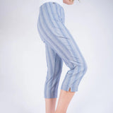 21.5" Denim Stripe Thinny Capri