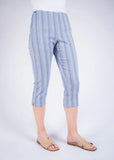 21.5" Denim Stripe Thinny Capri