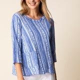 St. Tropez Indigo Stripe Top