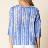 St. Tropez Indigo Stripe Top