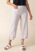 Pleat Button Capri - 2 Colours