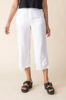 Pleat Button Capri - 2 Colours