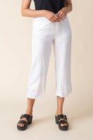 Pleat Button Capri - 2 Colours