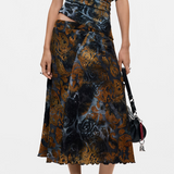 Flocked Tube Skirt