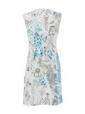 Zip Front Art Collage 46 Dress