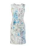 Zip Front Art Collage 46 Dress
