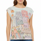 City Circus Button Back Tee