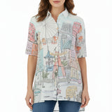 City Circus Crinkle Cotton Shirt