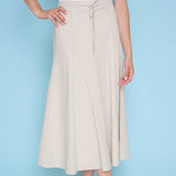 A-Line Paneled Long Skirt