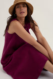 Cresting Waves Linen Dress