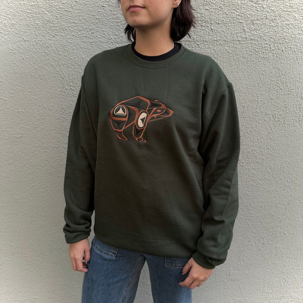 Forest Green Sweatshirt - Bear