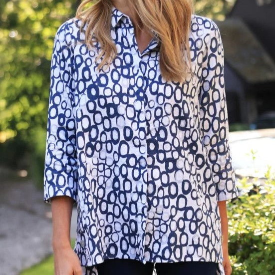 Inner Circle Statement Shirt - Blue/White