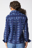 Navy Shaped Hem Cotton Shirt