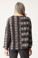 Textured Button Back Cotton Pullover (Only XS, M + L Left)