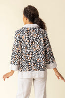 Inner Circle Collared Tunic - Black/Oatmeal Combo (Only XS, L + XL Left)