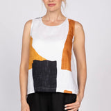 Coastal Sunset Linen Tank