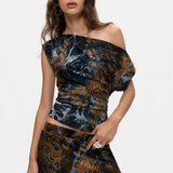Flocked Asymmetric Top