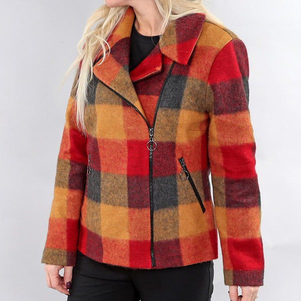 Gold Plaid Coat