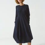 Slate Blue Cotton Jersey Dress