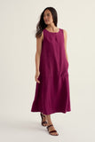 Cresting Waves Linen Dress
