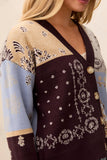2-Way Jacquard Knit Cardigan