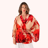 Rouge Blooms - Kimono Jacket