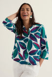 Watercolour Sketch Organic Cotton Blouse