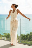 Drawstring Wide Leg Linen Pants