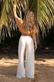 Drawstring Wide Leg Linen Pants