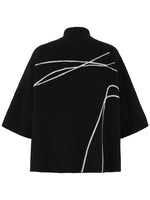 Abstract Lines Knit Jacket