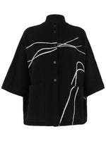 Abstract Lines Knit Jacket