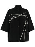 Abstract Lines Knit Jacket