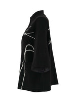 Abstract Lines Knit Jacket