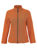 Fitted Quilted Jacket - Rust