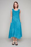 Asymmetrical Teal Linen Dress (Only S + M Left)