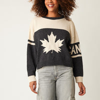 Canada Oversize Shorty Knit Sweatshirt - 2 Colours Available