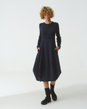 Slate Blue Cotton Jersey Dress