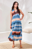 Ombre Printed Cotton Maxi Dress