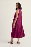 Cresting Waves Linen Dress