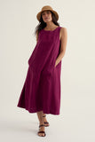 Cresting Waves Linen Dress