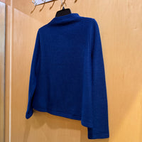 Angled Pintuck Pullover - Indigo