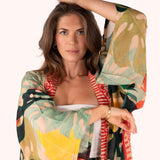Exotic Leaves - Kimono Jacket