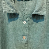Sleeveless Crosshatch Shirt - Riviera