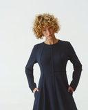 Slate Blue Cotton Jersey Dress