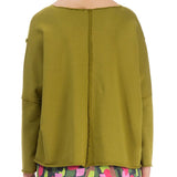 Boxy Cotton Jumper - Golden Lime